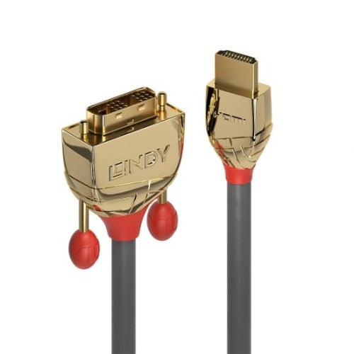 Lindy 10m HDMI to DVI-D Cable, Gold Line
