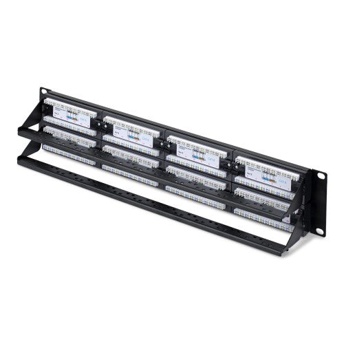 StarTech.com 48-Port 2U Rackmount Cat6 Patch Panel, RJ45, UTP, 110 Punch-Down, Cat 6 Ethernet Patch Panel for Network Server Rack