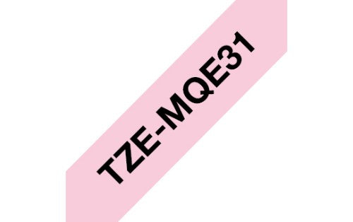 Brother TZE-MQE31 DirectLabel black on Pastell pink Laminat 12mm x 4m for Brother P-Touch TZ 3.5-36mm/6-12mm/6-18mm/6-24mm/6-36mm