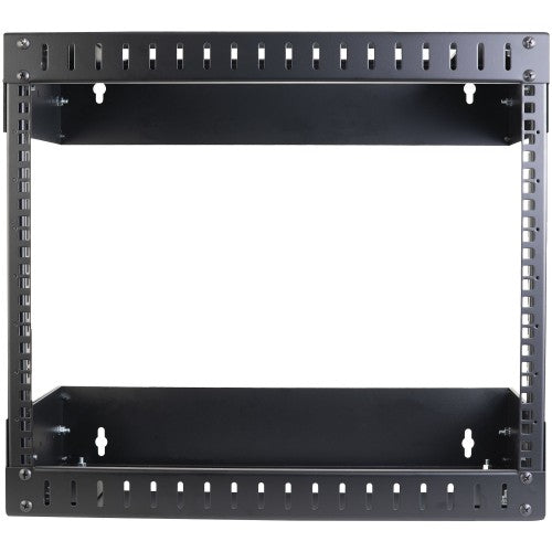 StarTech.com 8U 19" Wall Mount Network Rack - Adjustable Depth 12-20" 2 Post Open Frame Server Room Rack for AV/Data/ IT Communication/Computer Equipment/Switch w/Cage Nuts & Screws