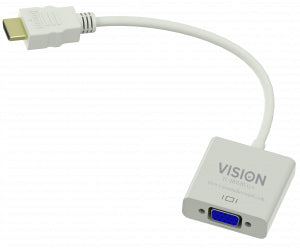 Vision TC-HDMIVGA video cable adapter VGA (D-Sub) HDMI Type A (Standard) White