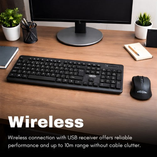 Origin Storage Wireless Keyboard and Mouse Combo