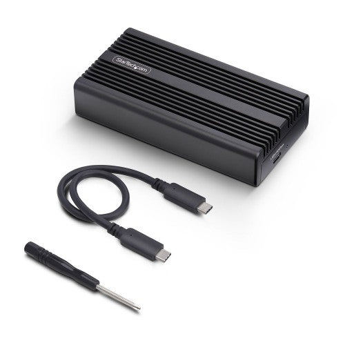StarTech.com USB4 M.2 NVMe Enclosure, 40Gbps, External USB-C/Thunderbolt NVMe SSD Enclosure, Aluminum Heatsink Case, B+M/M-Key