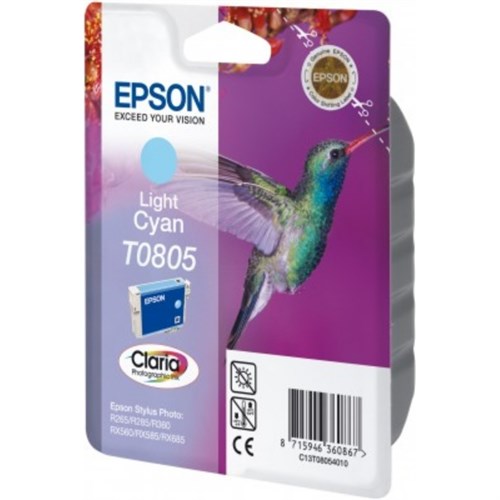 Epson C13T08054011/T0805 Ink cartridge light cyan, 330 pages ISO/IEC 24711 7.4ml for Epson Stylus Photo P 50/PX/PX 730/R 265