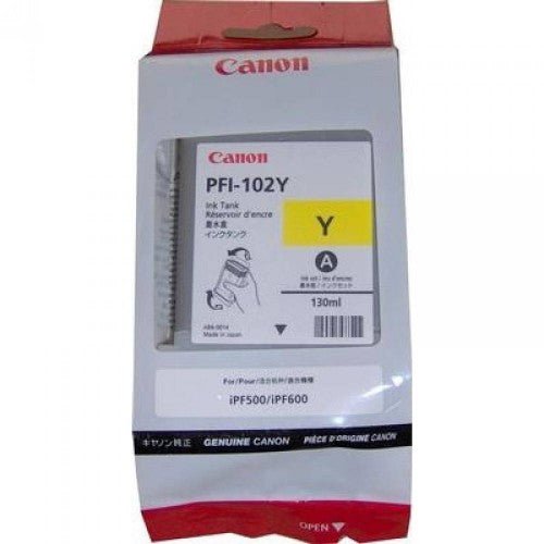 Canon 0898B001/PFI-102Y Ink cartridge yellow 130ml for Canon IPF 500/600/700/750