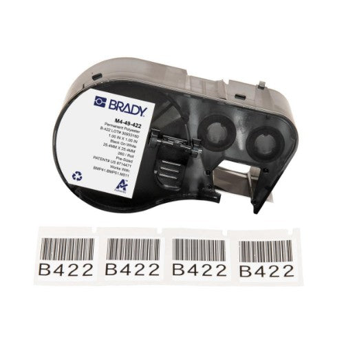 Brady M4-49-422 printer label Black, White Self-adhesive printer label