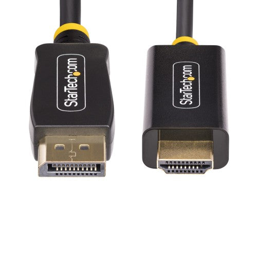 StarTech.com 3m DisplayPort to HDMI Adapter Cable, 4K 60Hz with HDR, DP to HDMI 2.0b, Active Video Converter, DisplayPort Desktop to HDMI Monitor