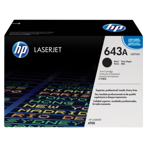HP Q5950A/643A Toner cartridge black, 11K pages/5% for HP Color LaserJet 4700