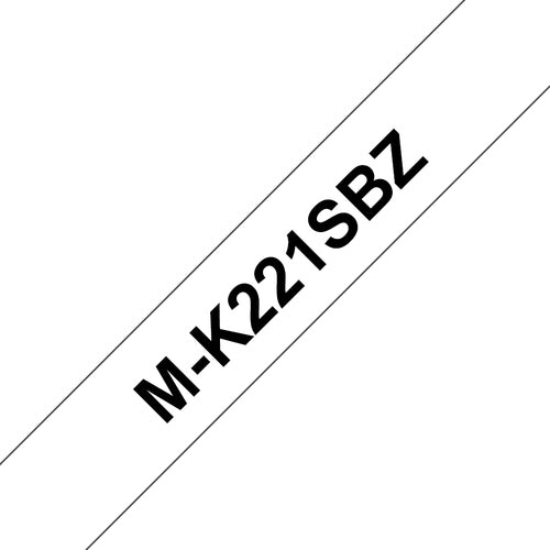 Brother MK-221SBZ DirectLabel black on white 9mm x 4m for Brother P-Touch M 9-12mm