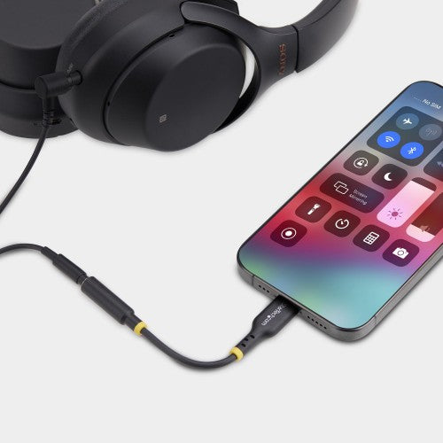 StarTech.com 5in (12.7cm) USB-C to 3.5mm TRRS Headphone/Headset Jack Audio Adapter, USB Type-C Aux Dongle, 32-bit DAC, Supports USB-C/Thunderbolt, Laptop/Phone/Tablet