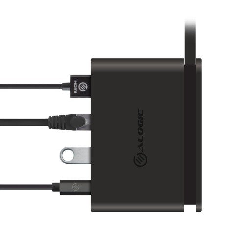 ALOGIC USB-C Travel Dock Essential/USB-C to HDMI 1.4 (4K@30Hz) + USB 3.0 + Gigabit Ethernet + USB-C with PD 100W
