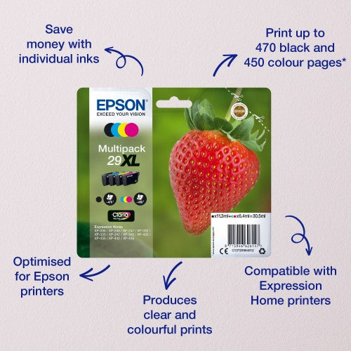 Epson C13T29824012/29 Ink cartridge cyan, 180 pages ISO/IEC 19752 3,2ml for Epson XP 235/335