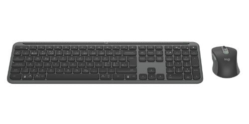 Logitech MK950 keyboard Mouse included Office RF Wireless + Bluetooth QWERTY Nordic Graphite