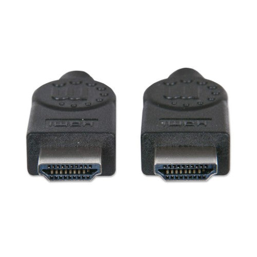 Manhattan HDMI 4K@30Hz Cable, 1m, Suitable for ALL 1080p/HD and majority of 4K uses (check your system 4K specification to be sure), Male to Male, Black, Ultra HD 4k x 2k, Lifetime Warranty, High Speed, Equivalent to HDMM1M
