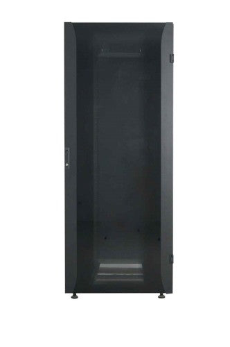 Intellinet 19" Network Cabinet - Free Standing (Premium), 22U, 600x800mm (width x depth), Black, Assembled, Max 2000kg, Multi-Point Door Lock, Split Side Panels (Two Locks Per Side), Usable Depth 129 to 629mm, IP20 rated, Rack, Aluminium