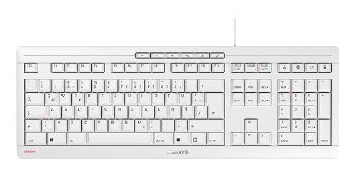 CHERRY STREAM keyboard Office USB QWERTZ German White