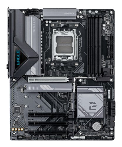 GIGABYTE B850 EAGLE WIFI6E Motherboard - AMD Ryzen 9000 Series CPUs, 8+2+2 Phases Digital VRM, up to 8200MHz DDR5 (OC), 1xPCIe 5.0 + 2xPCIe 4.0 M.2, GbE LAN, WIFI 6E, USB 3.2 Gen 2