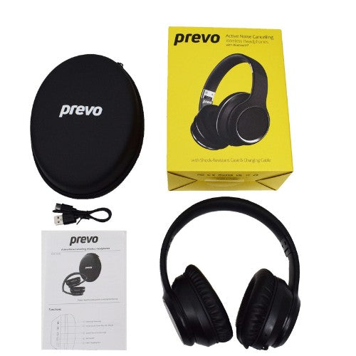 PREVO A6-ANC headphones/headset True Wireless Stereo (TWS) Head-band Calls/Music/Sport/Everyday Bluetooth Black