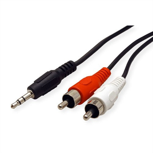 ROLINE 3.5mm/2x RCA (M) Cable 10 m