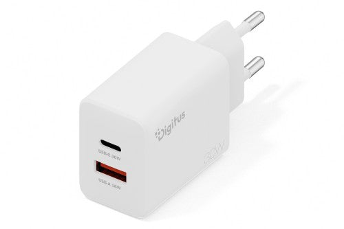 Digitus USB GaN Charger 30W, 1x USB-C, 1x USB-A