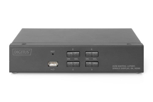 Digitus KVM Switch, 4 Port, Single Display, 4K, HDMI®