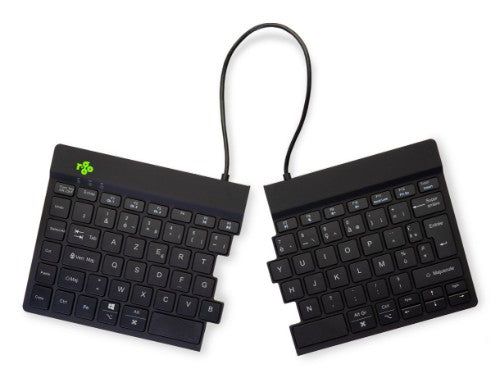 R-Go Tools Ergonomic keyboard R-Go Split Break with break software, ergonomic split keyboard, AZERTY (FR), Bluetooth, black
