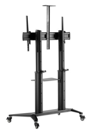 Manhattan Trolley Mount Stand for TV & Monitors, For screens: 70" to 120", VESA compatability: all between 200x200 to 1000x600mm - check the dimensions of the four mounting holes on back of screen to ensure it fits, Max 140kg, Height adjustable 1250 to 16