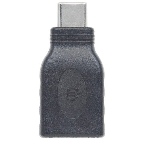 Manhattan USB-C to USB-A Adapter, Male to Female, 5 Gbps (USB 3.2 Gen1 aka USB 3.0), SuperSpeed USB, Black, Lifetime Warranty, Equivalent to USB31CAADG