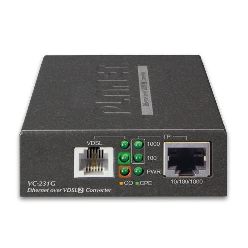 PLANET VC-231G network media converter 1000 Mbit/s Black
