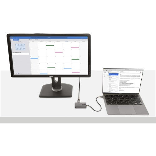 StarTech.com USB C Video Adapter, USB C to HDMI DVI VGA Adapter, Up to 4K 60Hz, Aluminum, Multiport Video Display Adapter, Thunderbolt 3 / 4 Compatible, USB Type C Travel Adapter