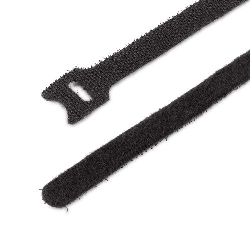 StarTech.com 6in Hook and Loop Cable Ties - 50 Pack - Black - Reusable Cable Straps - Adjustable and Flexible - Cord Organizer Tie/Wraps for Cable Management - Wire Loop Ties