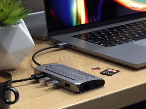 Satechi ST-U4MA3M laptop dock/port replicator USB Type-C Grey