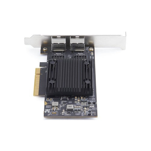 StarTech.com 2-Port PCIe 10Gb Ethernet Network Card, 10GbE Network Interface Card, Broadcom BCM57416 Chipset, Dual RJ45 10GBase-T/Gigabit, NIC Card, TAA