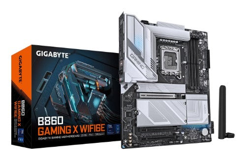 GIGABYTE B860 GAMING X WIFI6E Motherboard - Intel Core Ultra Series CPUs, 12+1+2+1 Phases VRM, up to 9066MHz DDR5, 1xPCIe 5.0 + 2xPCIe 4.0 M.2, 2.5GbE LAN, WIFI 6E, USB4