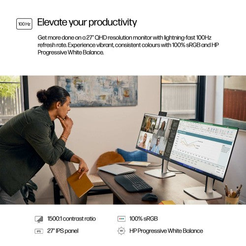 HP Series 5 Pro 27 inch QHD Monitor - 527pq PVC Free