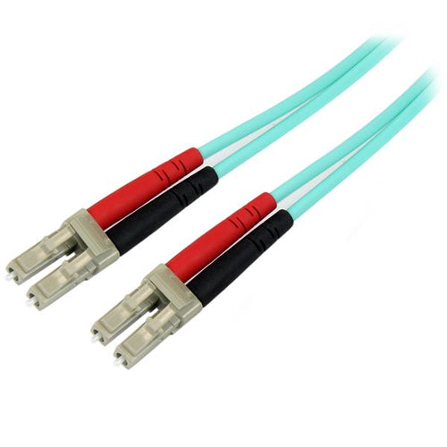 StarTech.com 5m (16.4ft) LC/UPC to LC/UPC OM4 Multimode Fiber Optic Cable, 50/125µm LOMMF/VCSEL Zipcord Fiber, 100G, Low Insertion Loss - LSZH Fiber Jumper Cord