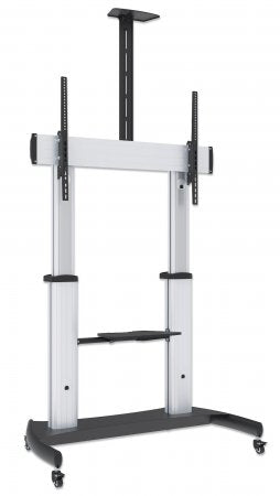 Manhattan Trolley Mount Stand for TV & Monitors, For screens: 60" to 100",VESA compatability:all between 200x200 to 800x600mm -check the dimensions of the four mounting holes on back of screen to ensure it fits,Max 100kg,Height adjustable 1200 to 1685mm,L