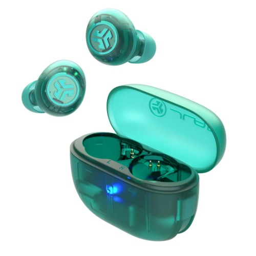 JLab Go Pop ANC Headset True Wireless Stereo (TWS) In-ear Calls/Music Bluetooth Teal, Transparent