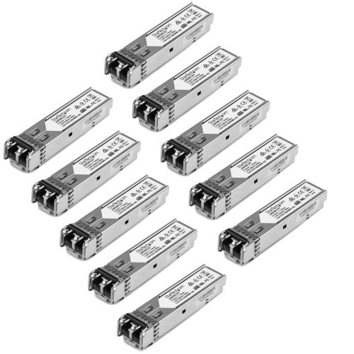 StarTech.com HP J4858C Compatible SFP Transceiver Module - 1000BASE-SX- 10 Pack~10 pack HPE J4858C Compatible SFP Module - 1000BASE-SX - 1GbE Multi Mode Fiber Optic Transceiver - 1GE Gigabit Ethernet SFP - LC 550m - 850nm - DDM HPE 1400, 1700, 1820
