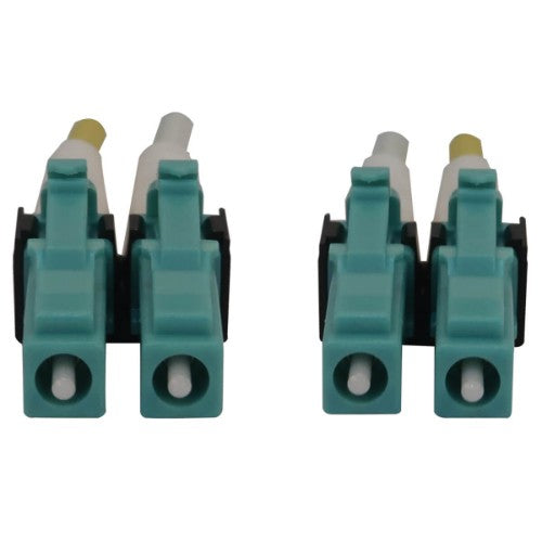 Tripp Lite N820X-01M-OM4 400G Multimode 50/125 OM4 Switchable Fiber Optic Cable (Duplex LC-PC M/M), LSZH, Aqua, 1 m (3.3 ft.)