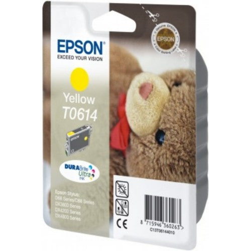 Epson C13T06144010/T0614 Ink cartridge yellow, 250 pages/5% 8ml for Epson Stylus D 68