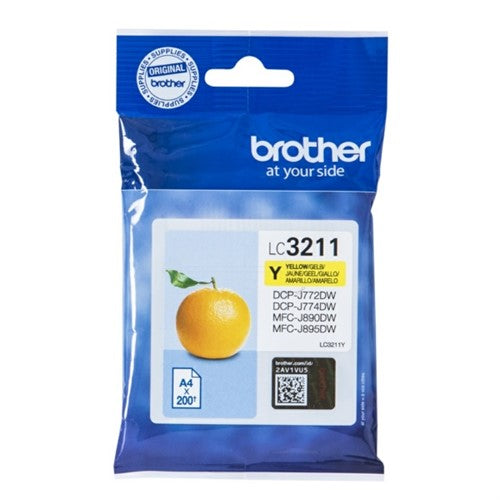 Brother LC-3211Y Ink cartridge yellow, 200 pages ISO/IEC 19752 for Brother DCP-J 772