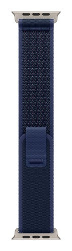 Apple 49mm Blue Trail Loop - M/L - Natural Titanium Finish