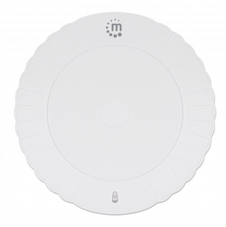 Manhattan Smartphone Wireless Charging Pad, 5W charging, QI certified, White, Micro-USB to USB-A cable included, Micro-USB input into pad, USB-A wall charger/input required (not included), Cable 0.5m, Three Year Warranty