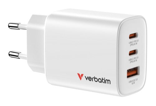 Verbatim Essentials GaN Charger 65W EU plug White