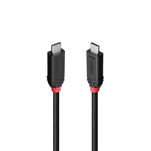 Lindy 0.5m USB4 240W Type C Cable, Black Line