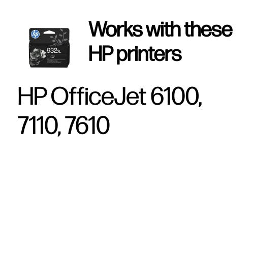 HP CN053AE/932XL Ink cartridge black high-capacity, 1K pages ISO/IEC 24711 22,5ml for HP OfficeJet 6100/7510/7610