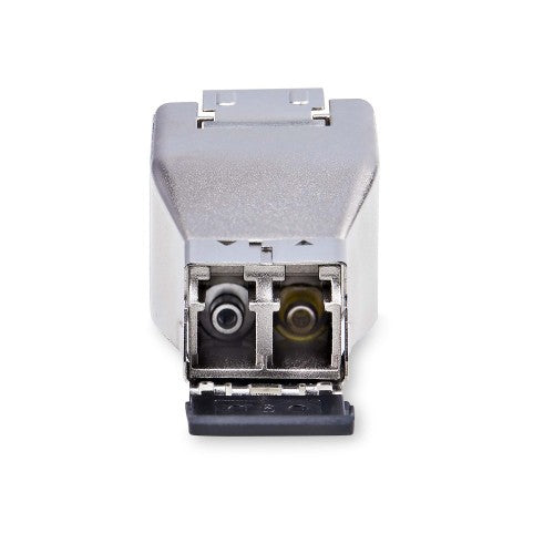StarTech.com Gigabit Fiber to RJ45 Ethernet Media Converter Dongle, Optical Singlemode 10km/Multimode 800m, PoE Powered, Compact Design, Metal Housing, Micro Mini, TAA