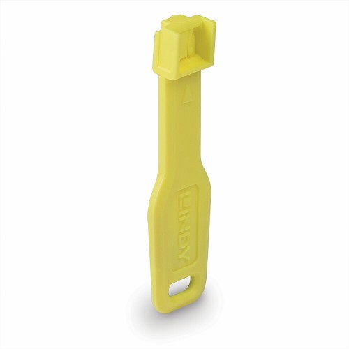 Lindy RJ45 Port Locks Yellow, 10x + 1 Key