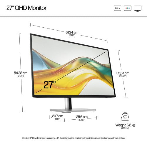 HP Series 5 Pro 27 inch QHD Monitor - 527pq PVC Free